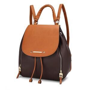 2598 Backpack Vegan Leather Bookbag Top Handle Bag Lady Fashion Pocketbook